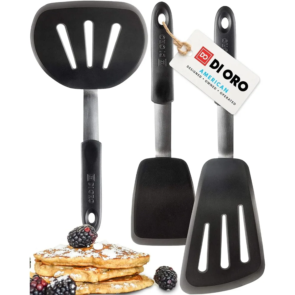 Professional 600F Heat Resistant Flexible Silicone Spatula Turner 3 Piece Set
Professional 600F Heat Resistant Flexible Silicone Spatula Turner 3 Piece Set