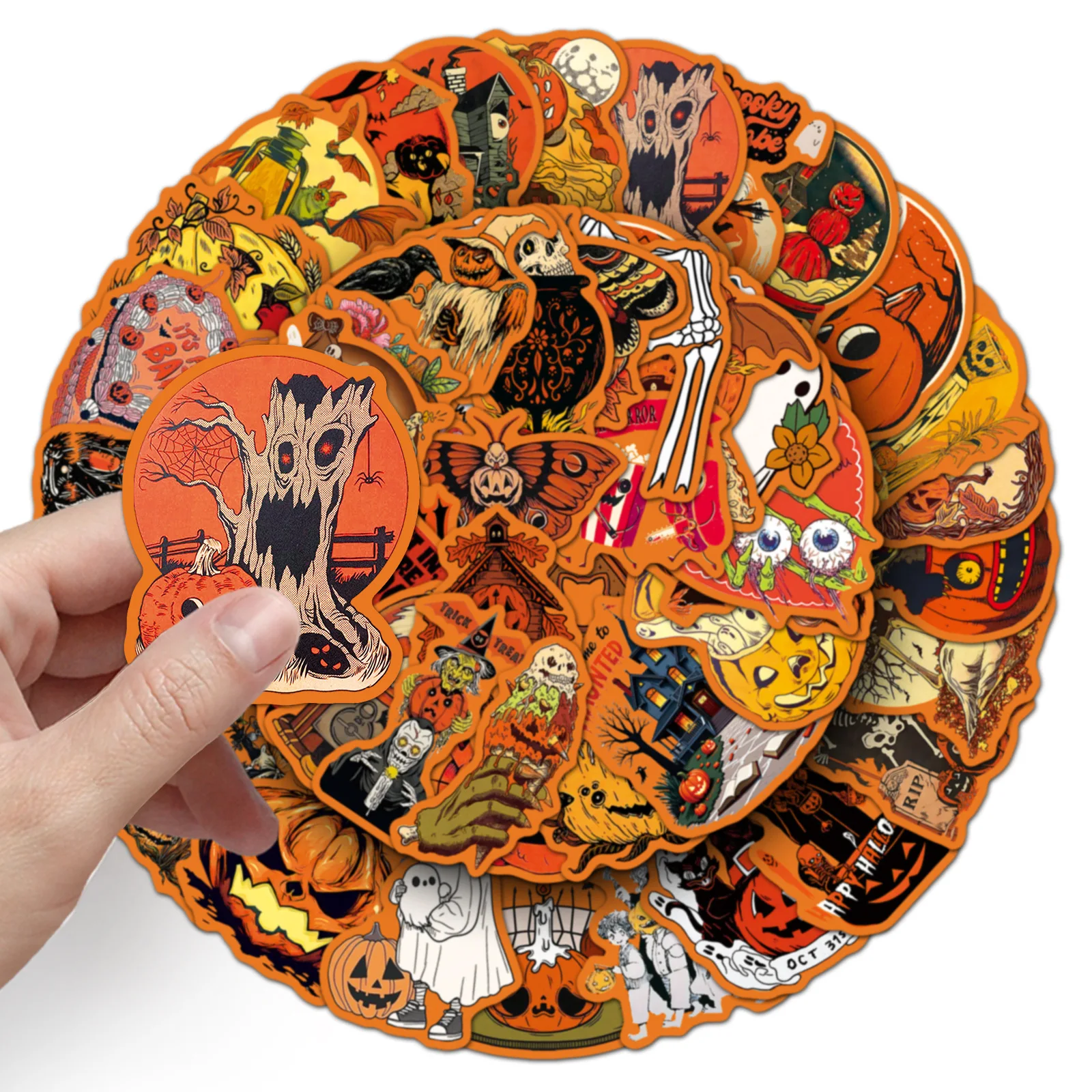 50PCS Halloween Stickers Retro Style Holiday Halloween Decorative Water Cup Laptop Suitcase Skateboard Waterproof Decal Toys
50PCS Halloween Stickers Retro Style Holiday Halloween Decorative Water Cup Laptop Suitcase Skateboard Waterproof Decal Toys