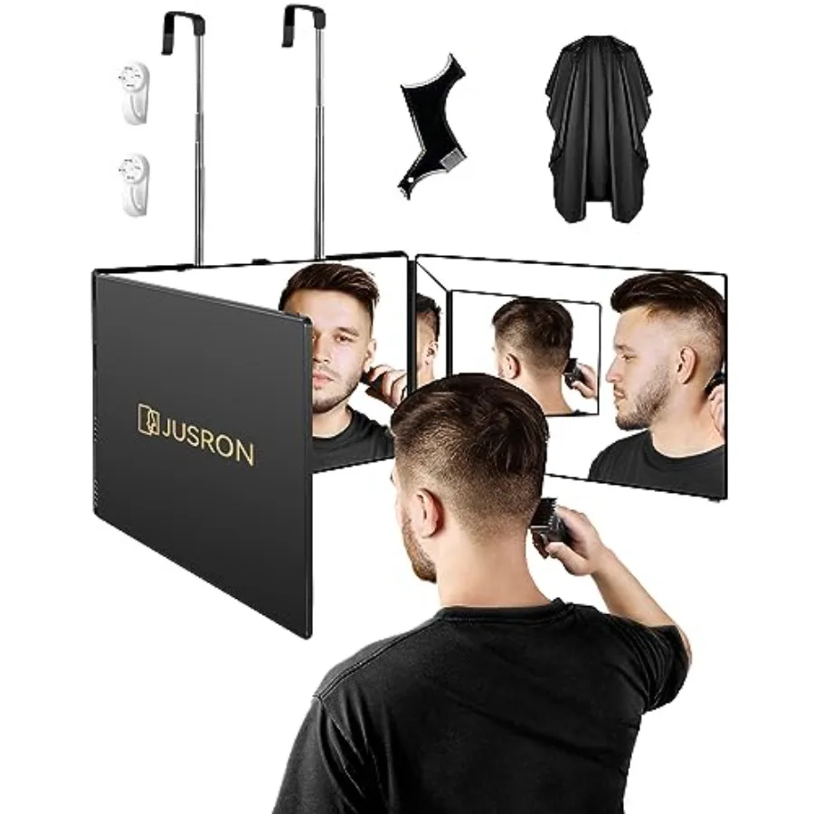 360 Viewing Angle Self Hair Cutting Mirror, Clear Anti-Fog HD Glass
360 Viewing Angle Self Hair Cutting Mirror, Clear Anti-Fog HD Glass