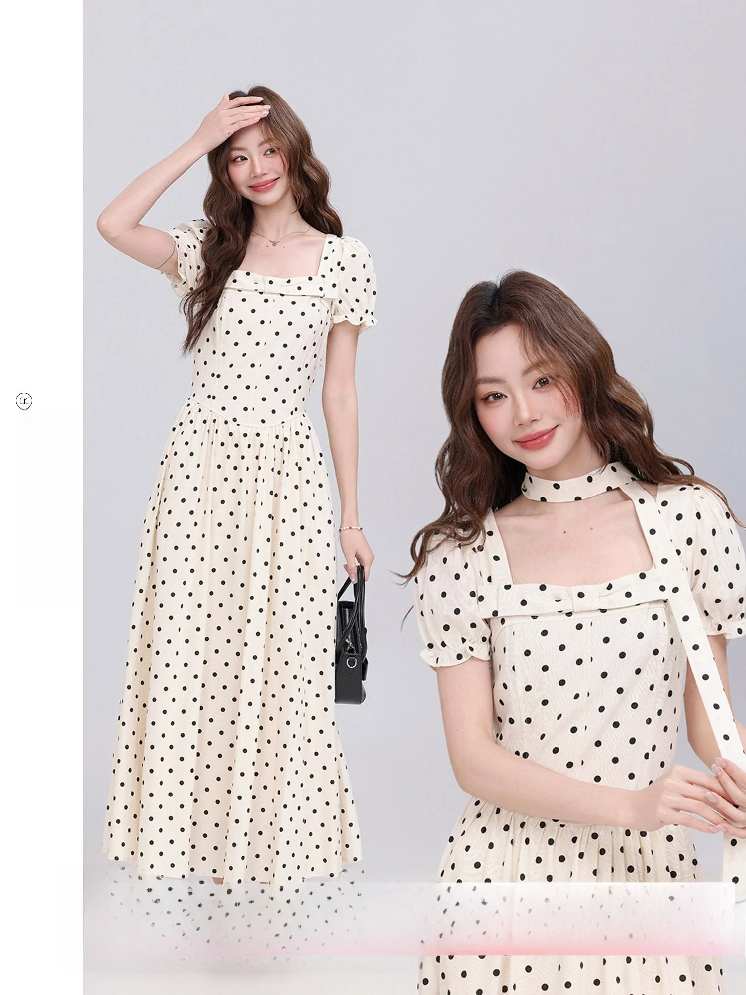 Summer New Polka Dot A-Line Dress Soft Square Collar Long Skirt French Style High Waist Polyester Cotton Blend No Stretch
Summer New Polka Dot A-Line Dress Soft Square Collar Long Skirt French Style High Waist Polyester Cotton Blend No Stretch