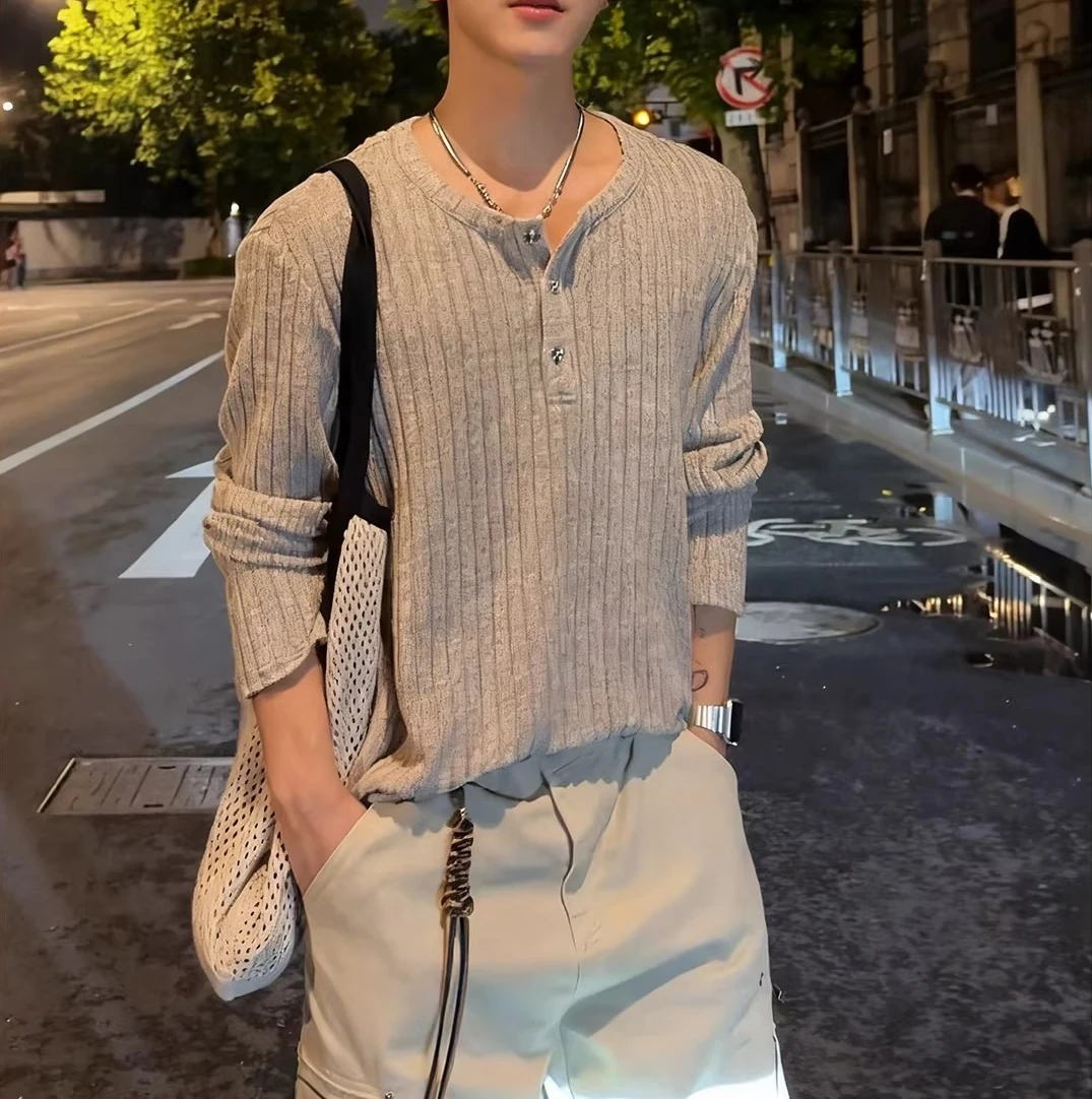 Old Money Wind Henry Neck Long Sleeve T-Shirt 2026 Men's Spring and Autumn Casual Interior Bottom Shirt
Old Money Wind Henry Neck Long Sleeve T-Shirt 2026 Men's Spring and Autumn Casual Interior Bottom Shirt