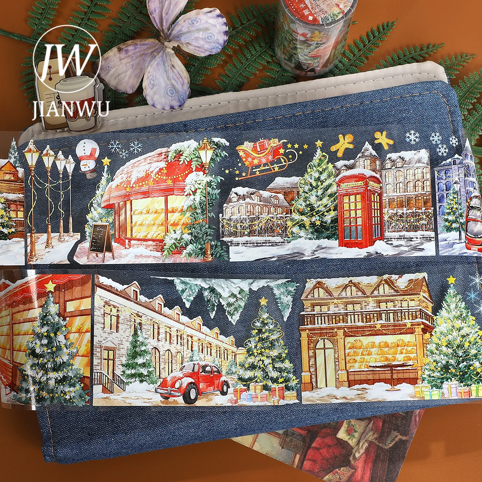 JIANWU 70mm*5m Vintage Christmas Snow City Street Landscape Material Collage Scrapbook PET Tape Creative DIY Journal Stationery
JIANWU 70mm*5m Vintage Christmas Snow City Street Landscape Material Collage Scrapbook PET Tape Creative DIY Journal Stationery