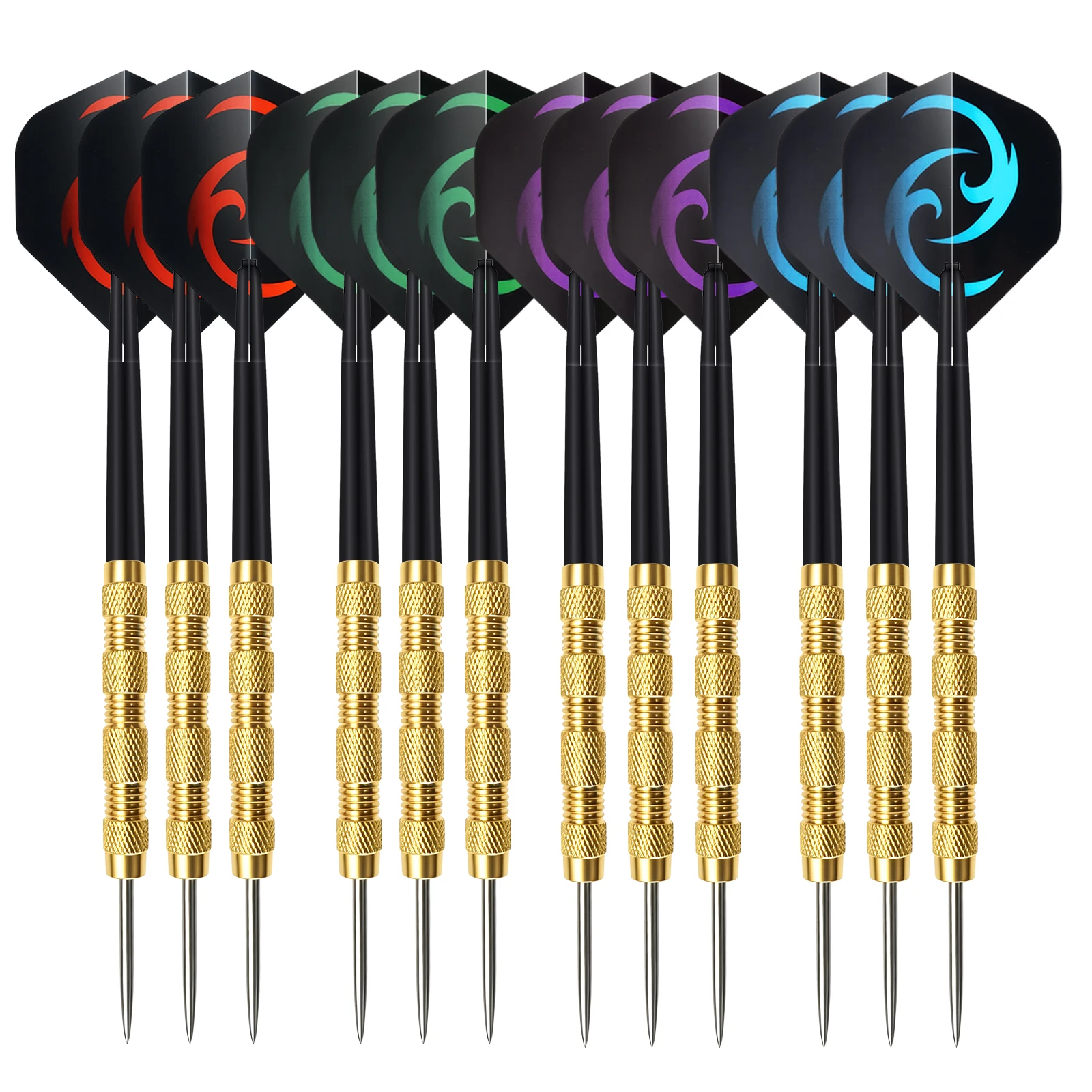 12-Piece Professional Dart Set, Single Dart Weighs 15 Grams, 4 Colors of Pet Dart Wings, Gold Iron Dart Shafts, Universal Darts Suitable for Dart Boards, Bar Parties, Indoor Games, Suitable for Beginners and Adults, Perfect Choice for Holiday Gifts/Birthd
12-Piece Professional Dart Set, Single Dart Weighs 15 Grams, 4 Colors of Pet Dart Wings, Gold Iron Dart Shafts, Universal Darts Suitable for Dart Boards, Bar Parties, Indoor Games, Suitable for Beginners and Adults, Perfect Choice for Holiday Gifts/Birthd