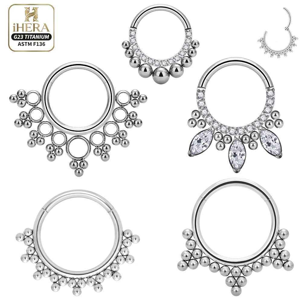 Round Hoop G23 Titanium Luxury CZ Inlaid Hinged Clicker Septum Ring Nose Lip Helix Lobe Tragus Piercing Jewelry Lot Segment Ear
Round Hoop G23 Titanium Luxury CZ Inlaid Hinged Clicker Septum Ring Nose Lip Helix Lobe Tragus Piercing Jewelry Lot Segment Ear