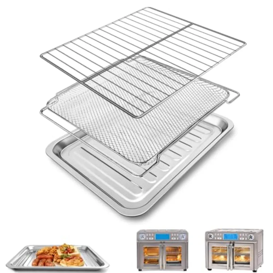 Air Fryer Set for Emeril Lagasse Dual Zone 360 Air Fryer Oven 25 QT Extra Large Steel Air Fryer Tray Grill Pan Grill Plate Cris
Air Fryer Set for Emeril Lagasse Dual Zone 360 Air Fryer Oven 25 QT Extra Large Steel Air Fryer Tray Grill Pan Grill Plate Cris