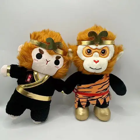 New Anime Monkey King Black Myth Wukong Qi Tian Da Sheng Game Periphery Stuffed Plush Toy Cartoon Cute Plush Pillow Doll
