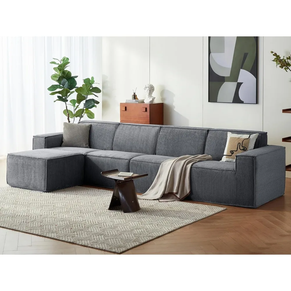 Oversized Deep Modular Sectional Sofa, Cloud Couch L Shaped 4-Seat Sofa with Ottoman, Corduroy Sectional Couches for Living Roo
Oversized Deep Modular Sectional Sofa, Cloud Couch L Shaped 4-Seat Sofa with Ottoman, Corduroy Sectional Couches for Living Roo