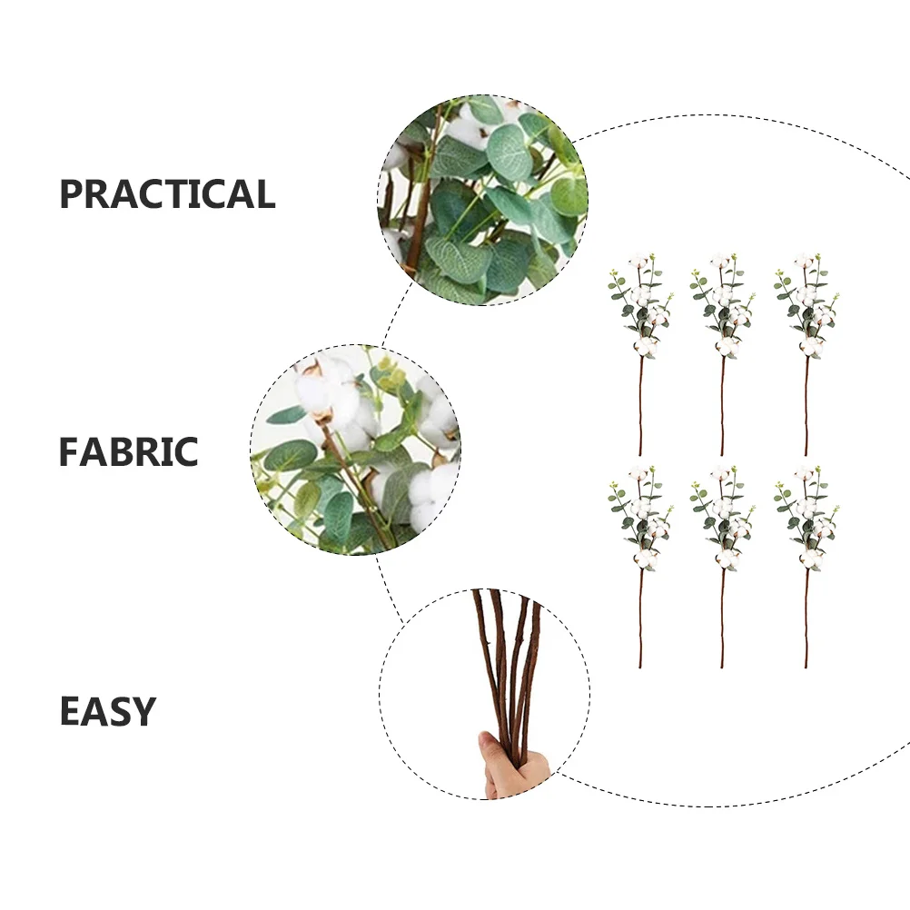 6pcs Faux Cotton Artificial Plants Fake Grass Diy Craft Material For Home Decoration Flower Arranging Indoor Plant Supplies
6pcs Faux Cotton Artificial Plants Fake Grass Diy Craft Material For Home Decoration Flower Arranging Indoor Plant Supplies