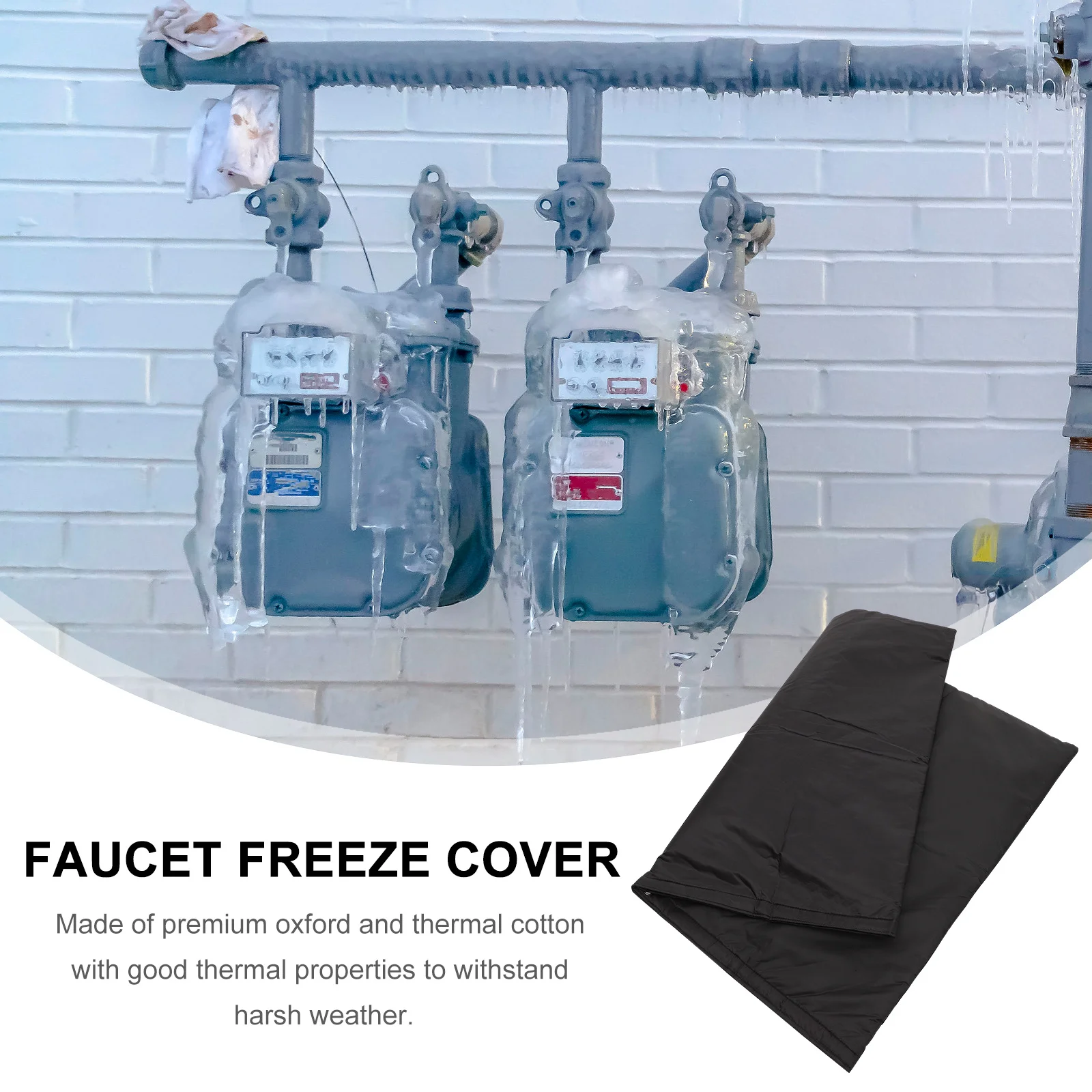 Outdoor Faucet Protective Cover Winter Anti-Freeze Cover Oxford Cloth Thermal Cotton Insulated Protector for Garden Hose Bib
Outdoor Faucet Protective Cover Winter Anti-Freeze Cover Oxford Cloth Thermal Cotton Insulated Protector for Garden Hose Bib
