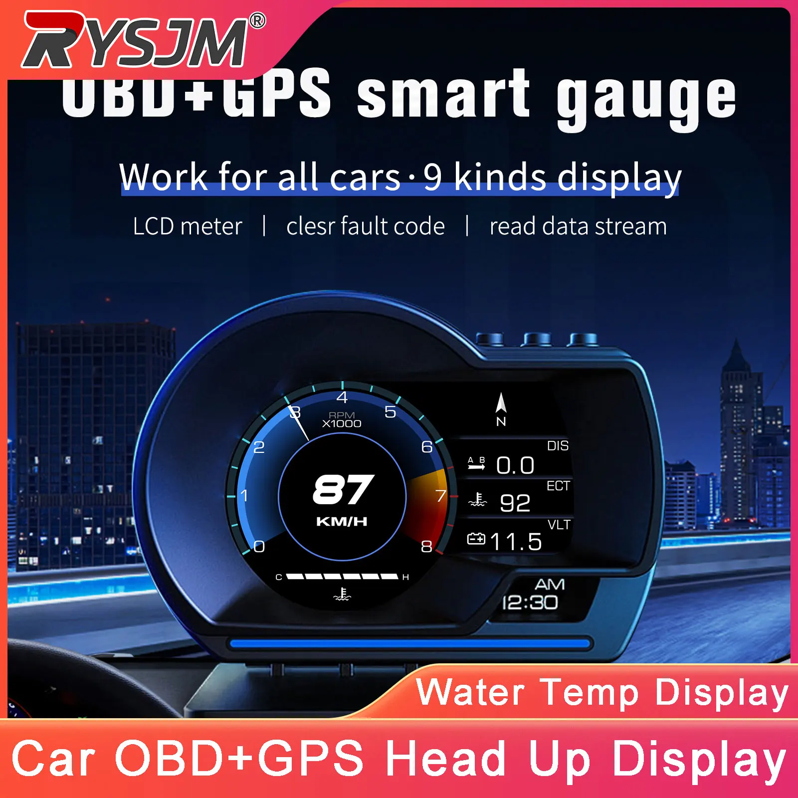 Head Up Display Car OBD+GPS Dual System Car HUD Gauge Digital OBD2 Speedometer Turbo RPM Alarm For Car Truck
Head Up Display Car OBD+GPS Dual System Car HUD Gauge Digital OBD2 Speedometer Turbo RPM Alarm For Car Truck