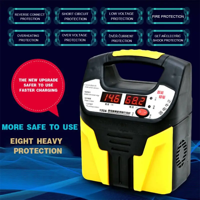 Universal LCD Battery Charger for Smart Battery Charger 12V/24V Automotive Battery Charger for Car Truck Motorbike
Universal LCD Battery Charger for Smart Battery Charger 12V/24V Automotive Battery Charger for Car Truck Motorbike