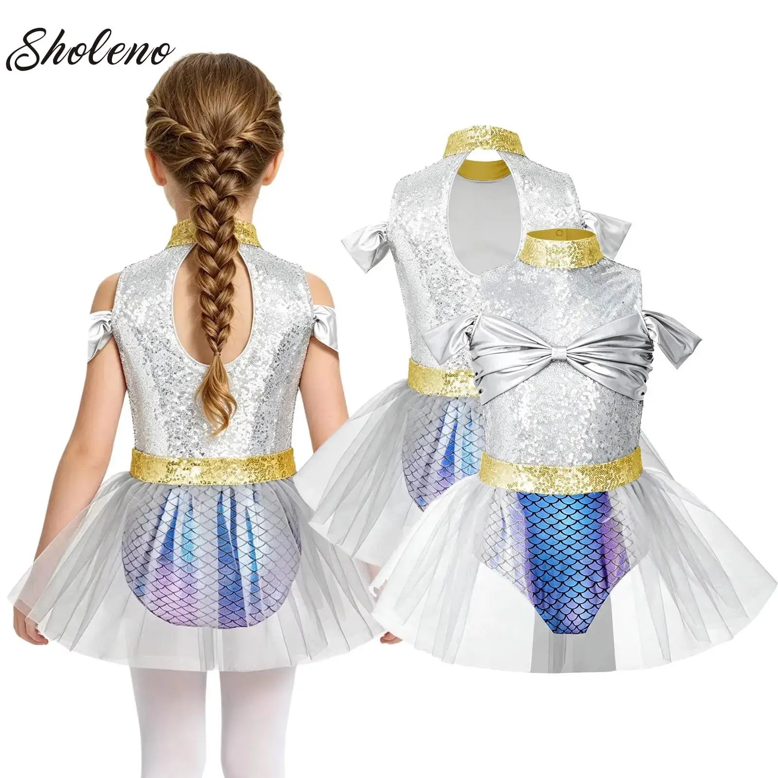 Kids Girls Ballet Dance Dress Sequins Halloween Mermaid Mesh Tutu Gymnastics Leotard Figure Skating Dance Performance Costume
Kids Girls Ballet Dance Dress Sequins Halloween Mermaid Mesh Tutu Gymnastics Leotard Figure Skating Dance Performance Costume