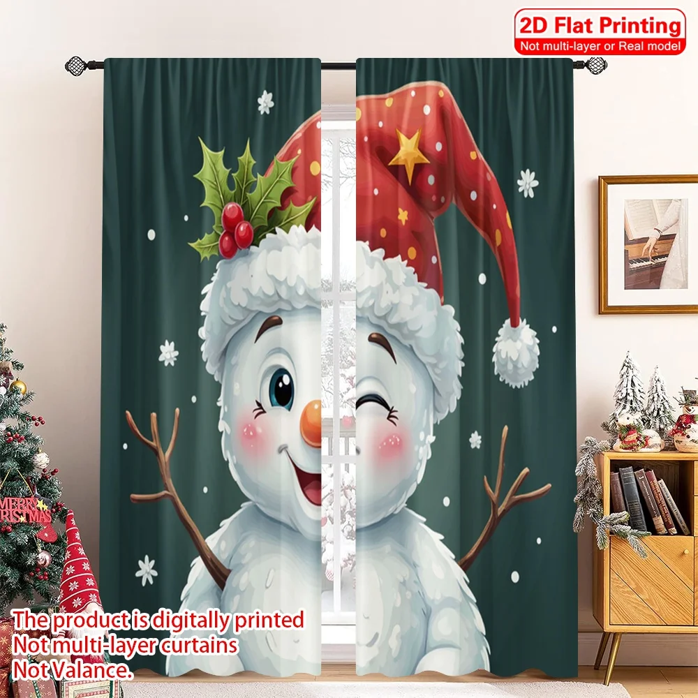 2pcs 2D flat printing Merry Christmas Popular Curtain Cute Snowman Festive Holiday 100% Polyester Without Electricity Holiday
2pcs 2D flat printing Merry Christmas Popular Curtain Cute Snowman Festive Holiday 100% Polyester Without Electricity Holiday