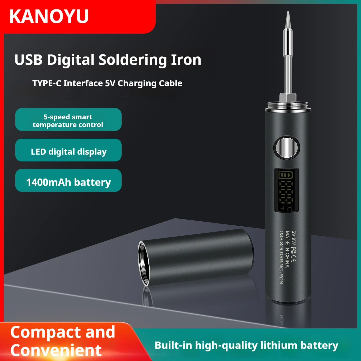 Canoyu radio soldering iron usb charging intelligent digital display portable household repair soldering iron welding pen
Canoyu radio soldering iron usb charging intelligent digital display portable household repair soldering iron welding pen