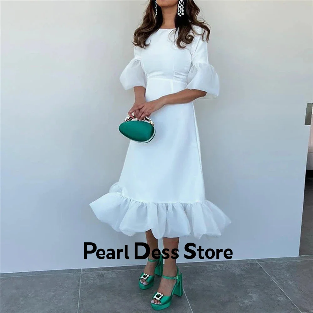 Satin Luxurious Women's Evening Dresses Woman Elegant Luxury Evening Dress 2024 Half Sleeves White Ball Gowns Short Skirt Prom
Satin Luxurious Women's Evening Dresses Woman Elegant Luxury Evening Dress 2024 Half Sleeves White Ball Gowns Short Skirt Prom