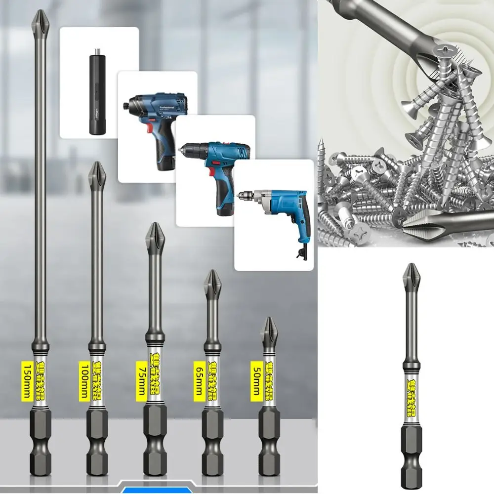 D2 Non-slip Magnetic Batch Head High Hardness Impact Resistant Cross Head Bit Anti-Slip WaterProof Electric Screwdriver Bit
D2 Non-slip Magnetic Batch Head High Hardness Impact Resistant Cross Head Bit Anti-Slip WaterProof Electric Screwdriver Bit