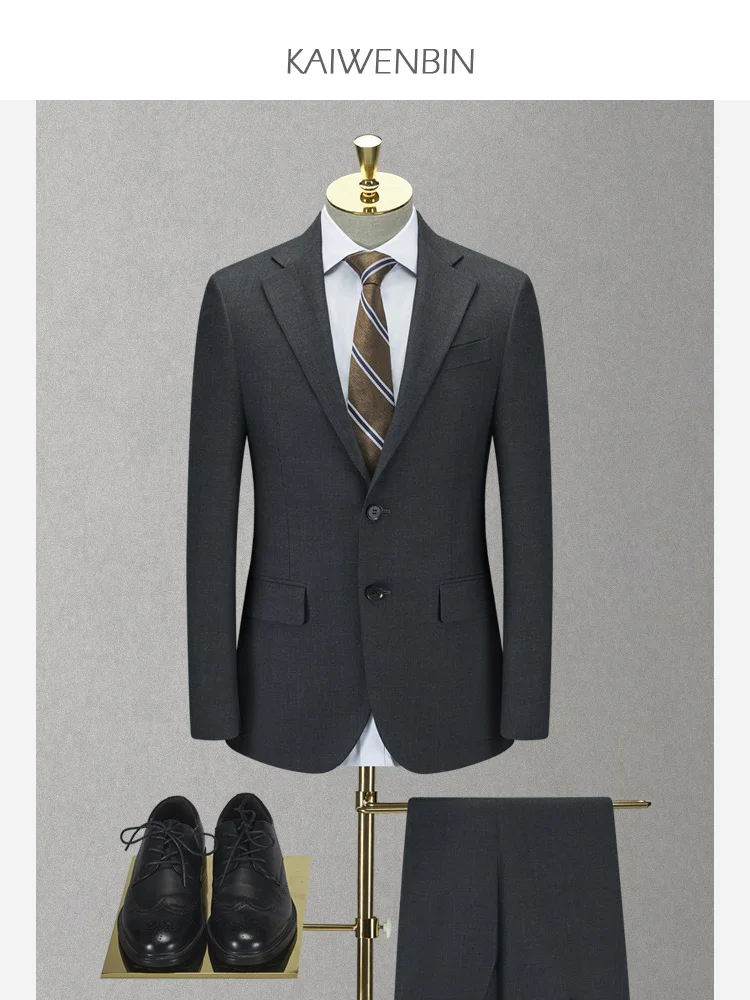 Men's Suit 2-Piece Set Wool Dark Grey Light Luxury Half-Canvas Groom Wedding Suit Groomsmen Formal Banquet Attire Customizable
Men's Suit 2-Piece Set Wool Dark Grey Light Luxury Half-Canvas Groom Wedding Suit Groomsmen Formal Banquet Attire Customizable