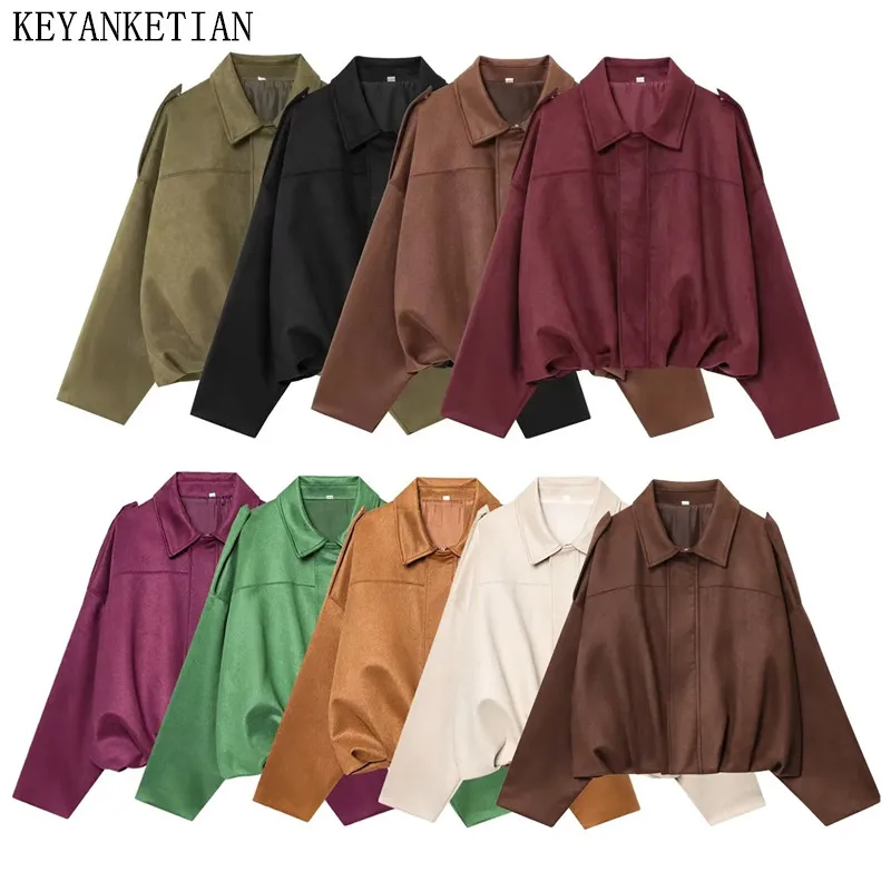KEYANKETIAN Women's Clothing Lapel Shoulder Patch Decoration Zipper Fluffy Coat 2025 Autumn New Suede Texture Pilot's Jacket Top
KEYANKETIAN Women's Clothing Lapel Shoulder Patch Decoration Zipper Fluffy Coat 2025 Autumn New Suede Texture Pilot's Jacket Top