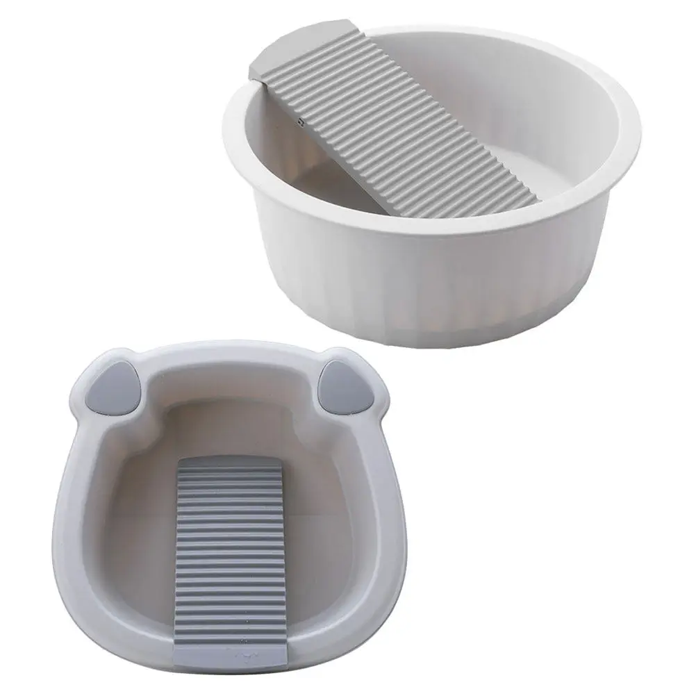 2Pcs Heavy Duty Wash Basin with Integrated Washboard Multifunctional for Hand Washing Clothes Items Foot Bath Dormitory
2Pcs Heavy Duty Wash Basin with Integrated Washboard Multifunctional for Hand Washing Clothes Items Foot Bath Dormitory