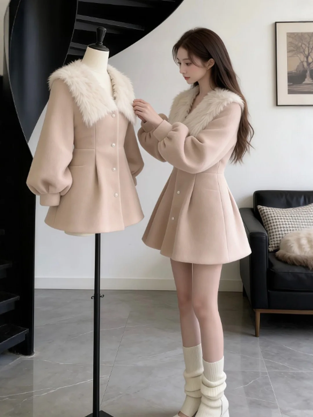 Korean Sle High Waist Slim Fit Woolen Coat Ele Faionable Spring 2026 Women's Outerwear Long Sve Button Closure
Korean Sle High Waist Slim Fit Woolen Coat Ele Faionable Spring 2026 Women's Outerwear Long Sve Button Closure