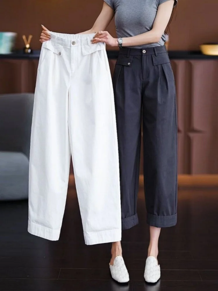 High Waist Straight Leg High Waist Loose Breathable Women's Pants Grey Cyan Color New Summer 2026 Commute Style Pure Color
High Waist Straight Leg High Waist Loose Breathable Women's Pants Grey Cyan Color New Summer 2026 Commute Style Pure Color