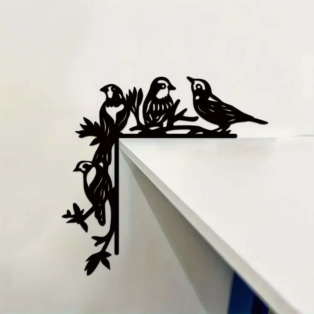 1pc Metal Four Birds Home Decorative Wall Stickers Door Corner Decorations, Door Frame Corner Decor Art Metal Wall Mounted Decor
1pc Metal Four Birds Home Decorative Wall Stickers Door Corner Decorations, Door Frame Corner Decor Art Metal Wall Mounted Decor