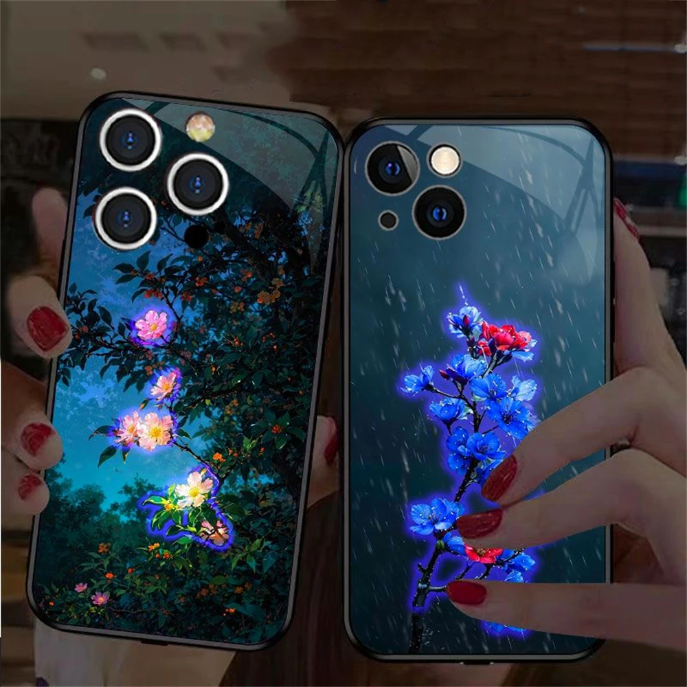 Pretty Flowers Design Smart LED Light Glow Tempered Glass Phone Case For iPhone Air 17 16 E 15 14 13 12 11 Pro Max X XR XS Plus
Pretty Flowers Design Smart LED Light Glow Tempered Glass Phone Case For iPhone Air 17 16 E 15 14 13 12 11 Pro Max X XR XS Plus