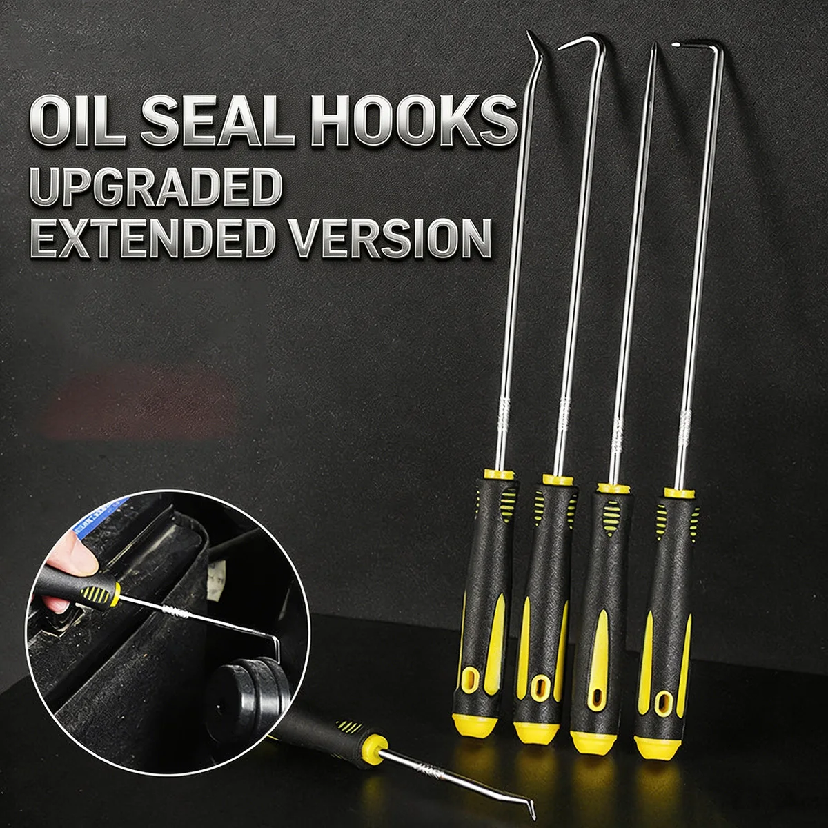 Oil Seal Puller Pick And Hook Set 4Pcs Gasket O-Ring Remover For Motorcycle Auto Maintenance Tire Stone Cleaning Hand Tool
Oil Seal Puller Pick And Hook Set 4Pcs Gasket O-Ring Remover For Motorcycle Auto Maintenance Tire Stone Cleaning Hand Tool