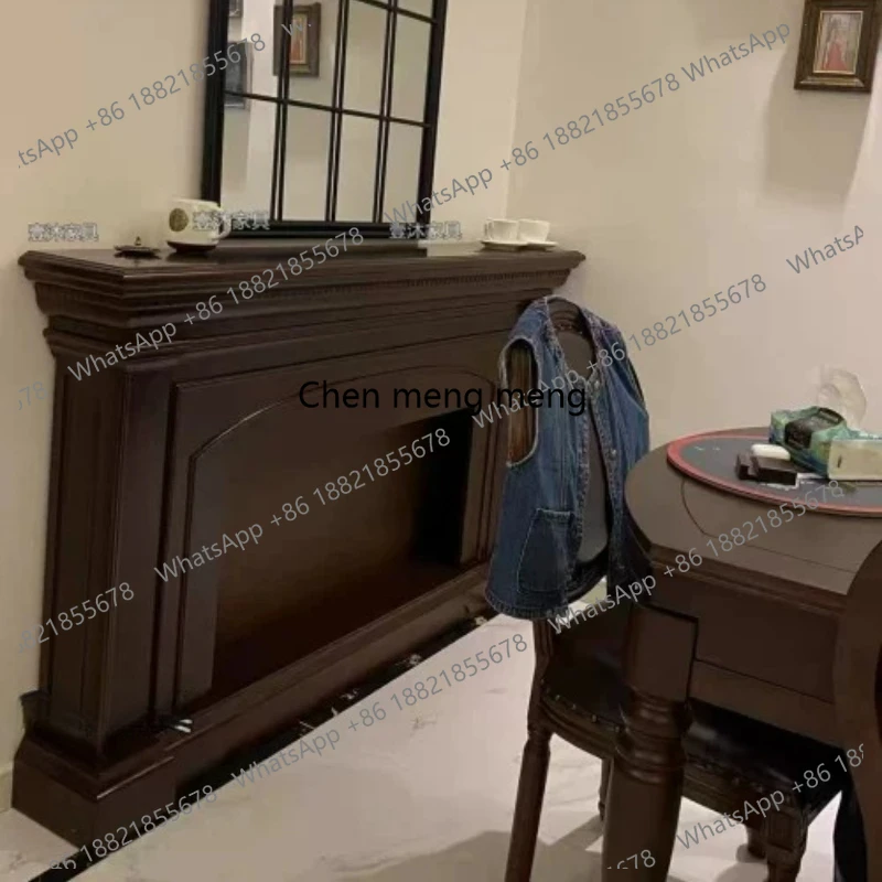 American style, solid wood fireplace cabinet simple retro living room decoration, background, entrance cabinet complete
American style, solid wood fireplace cabinet simple retro living room decoration, background, entrance cabinet complete