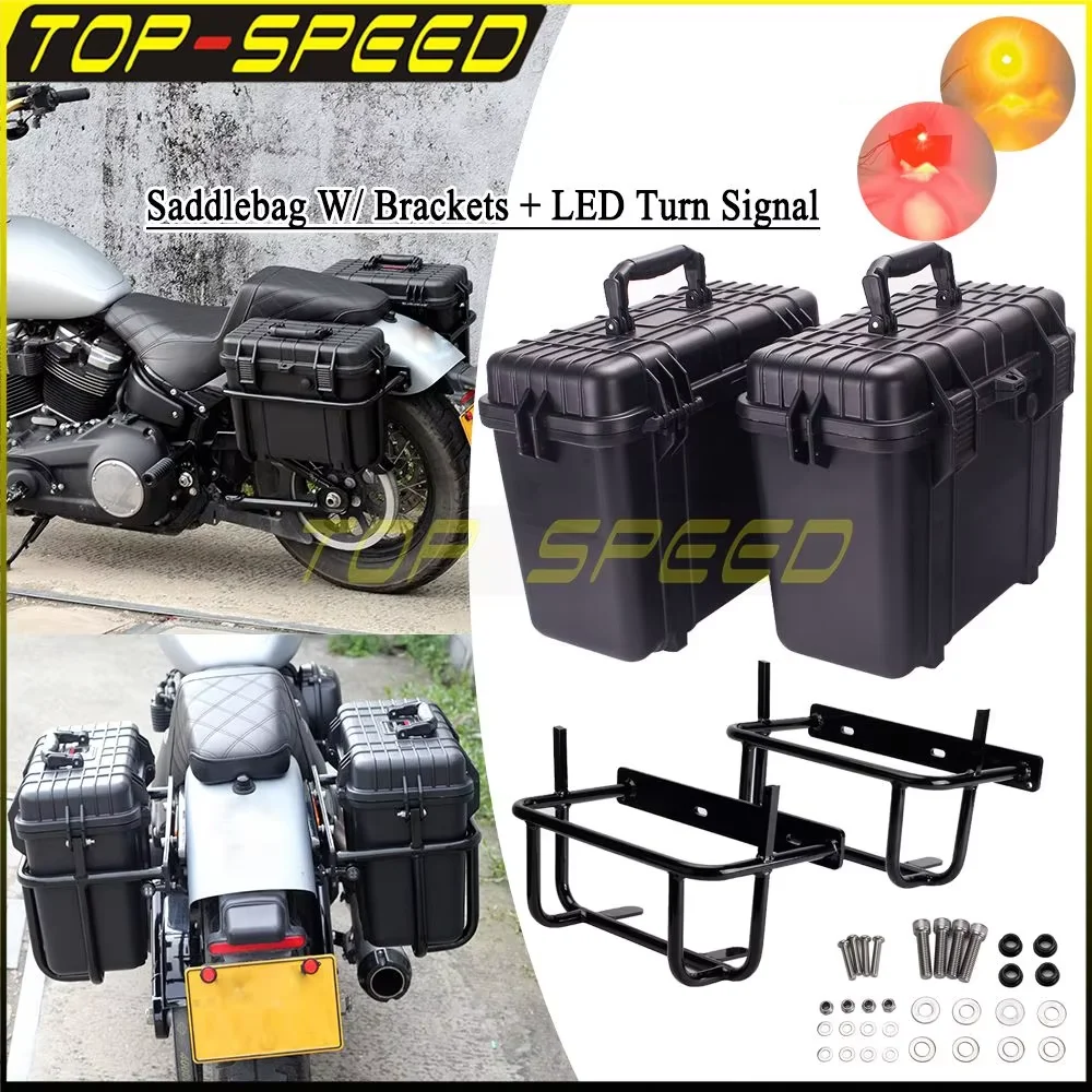 Motorcycle Luggage Side Box Tools Case W/ Brackets Guard Rail Kits For Harley Softail M8 Fat Boy Street Bob Low Rider 2018-2022
Motorcycle Luggage Side Box Tools Case W/ Brackets Guard Rail Kits For Harley Softail M8 Fat Boy Street Bob Low Rider 2018-2022