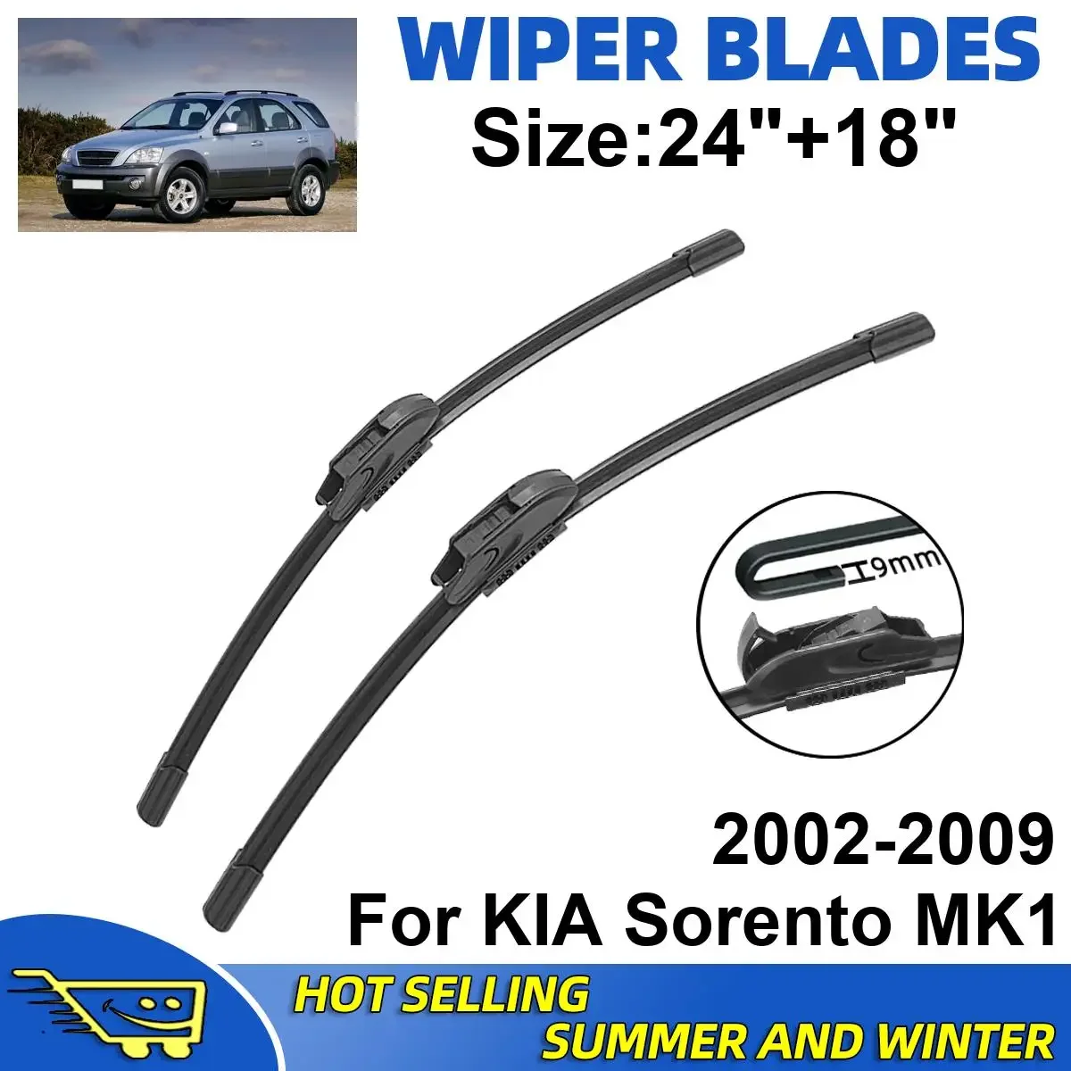 2PCS Wiper Blades Set Kit For KIA Sorento MK1 2002-2009 Front Windshield Brushes Windscreen Window Accessories
2PCS Wiper Blades Set Kit For KIA Sorento MK1 2002-2009 Front Windshield Brushes Windscreen Window Accessories
