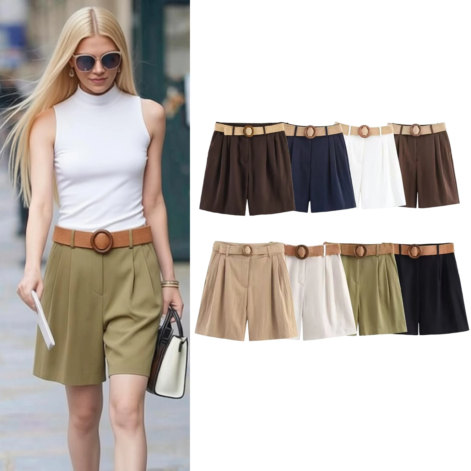 Women Wide Leg Shorts Summer New Female Loose High Waist Shorts Lady OL Streetwear Young Schoolgirls Casual Elegant Short Pants
Women Wide Leg Shorts Summer New Female Loose High Waist Shorts Lady OL Streetwear Young Schoolgirls Casual Elegant Short Pants