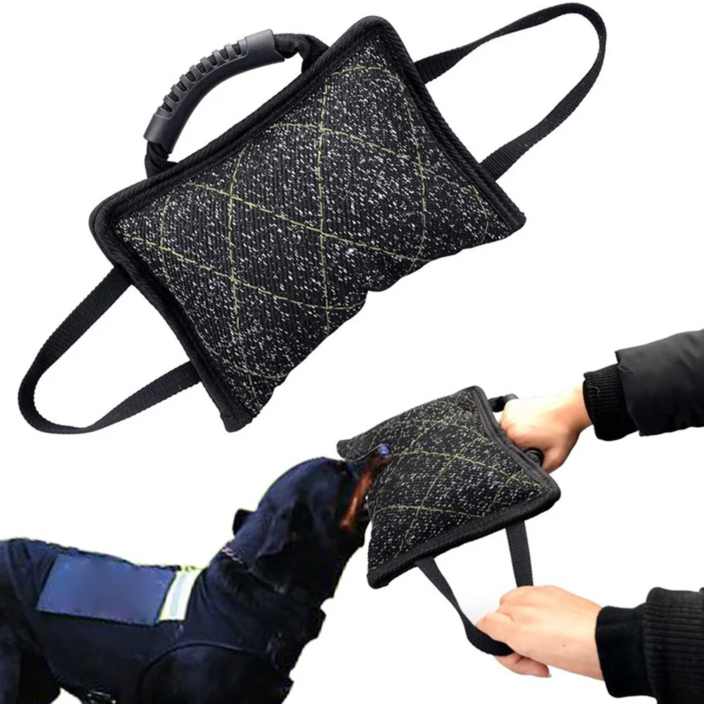 3 Handles Anti-Slip Jute Bite Pillow Dog Puppy Training Tug Interactive Outdoor Play Ring Dog Bite Tug
3 Handles Anti-Slip Jute Bite Pillow Dog Puppy Training Tug Interactive Outdoor Play Ring Dog Bite Tug