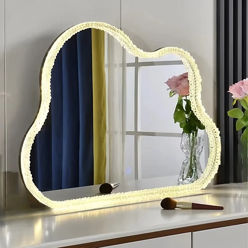 Cloud makeup mirror desktop bedroom wall-mounted led smart mirror dresser mirror with light
Cloud makeup mirror desktop bedroom wall-mounted led smart mirror dresser mirror with light