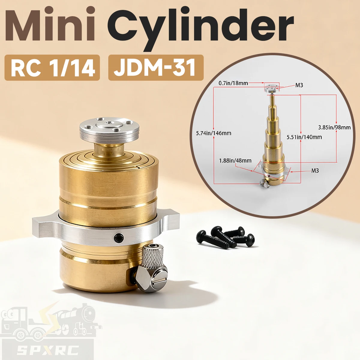 Multi-Stage Hydraulic Cylinder Micro Oil Cylinder 32MM-110MM JDM-31 For Tamiya RC Dump Truck Tractor Engineering Toy Model Parts
Multi-Stage Hydraulic Cylinder Micro Oil Cylinder 32MM-110MM JDM-31 For Tamiya RC Dump Truck Tractor Engineering Toy Model Parts