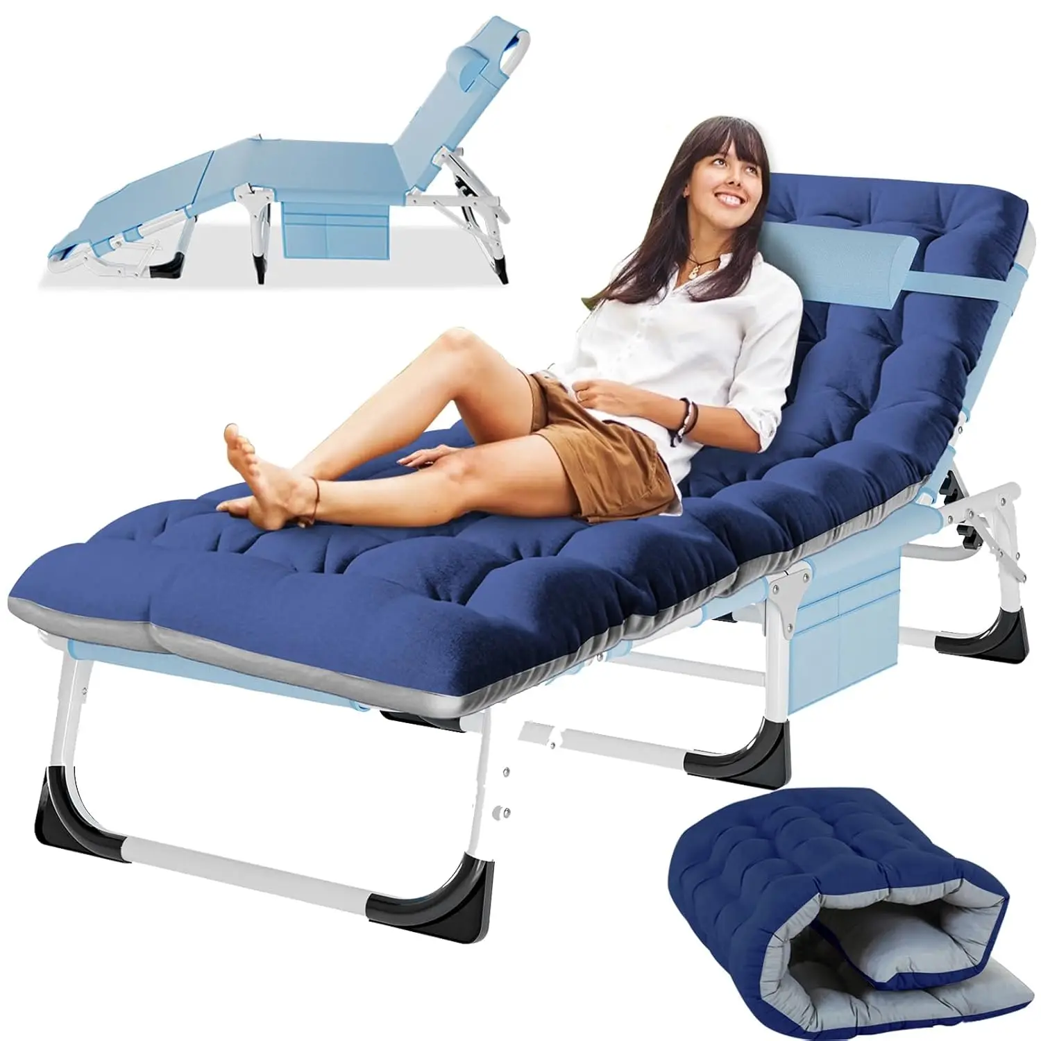 Sleeping Cots for Adults, 5-Position Folding Chaise Lounge Chairs Outdoor, Portable Folding Bed Cot Lounge Chair, Customized
Sleeping Cots for Adults, 5-Position Folding Chaise Lounge Chairs Outdoor, Portable Folding Bed Cot Lounge Chair, Customized