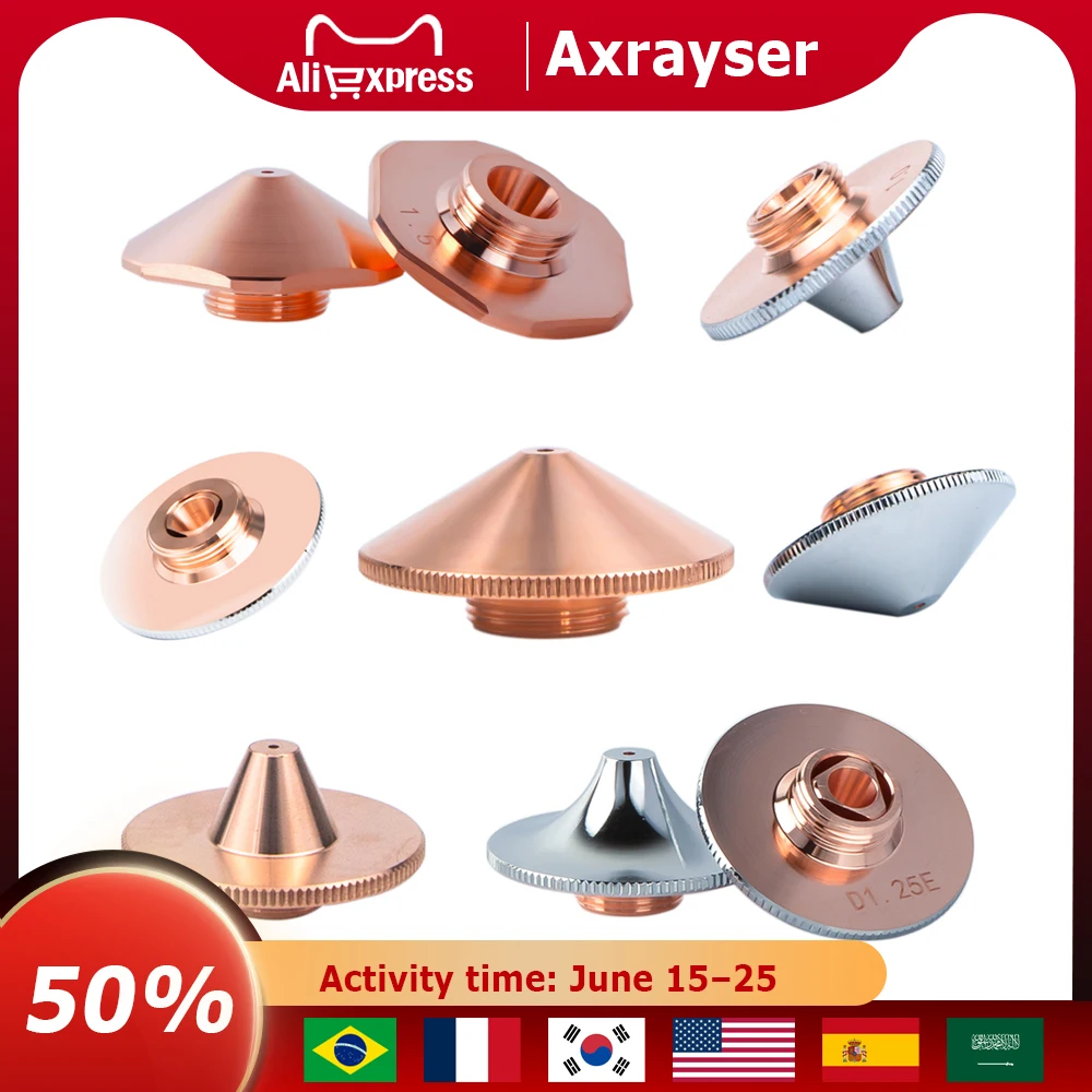 Axrayser Fiber Laser Nozzle D28 D32 H15 M11 M14 Caliber 0.8-6.0 Cutting Nozzle for Raytools Precitec WSX Laser Cutting Machine
Axrayser Fiber Laser Nozzle D28 D32 H15 M11 M14 Caliber 0.8-6.0 Cutting Nozzle for Raytools Precitec WSX Laser Cutting Machine