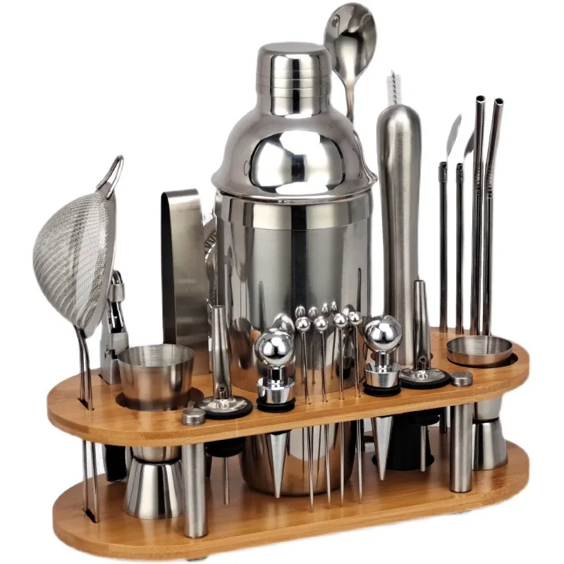 23-Piece Professional Bartender Kit, Boston Cocktail Shaker Set, Complete Stainless Steel Bar Tools
23-Piece Professional Bartender Kit, Boston Cocktail Shaker Set, Complete Stainless Steel Bar Tools