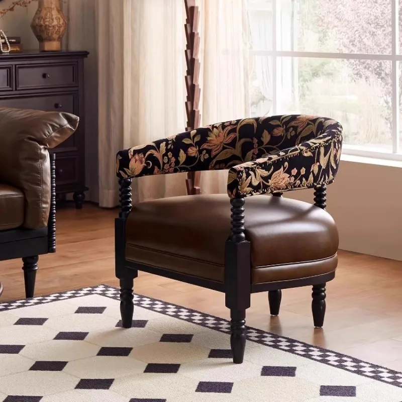 Retro single sofa chair small apartment household living room American medieval casual Rosie chair
Retro single sofa chair small apartment household living room American medieval casual Rosie chair
