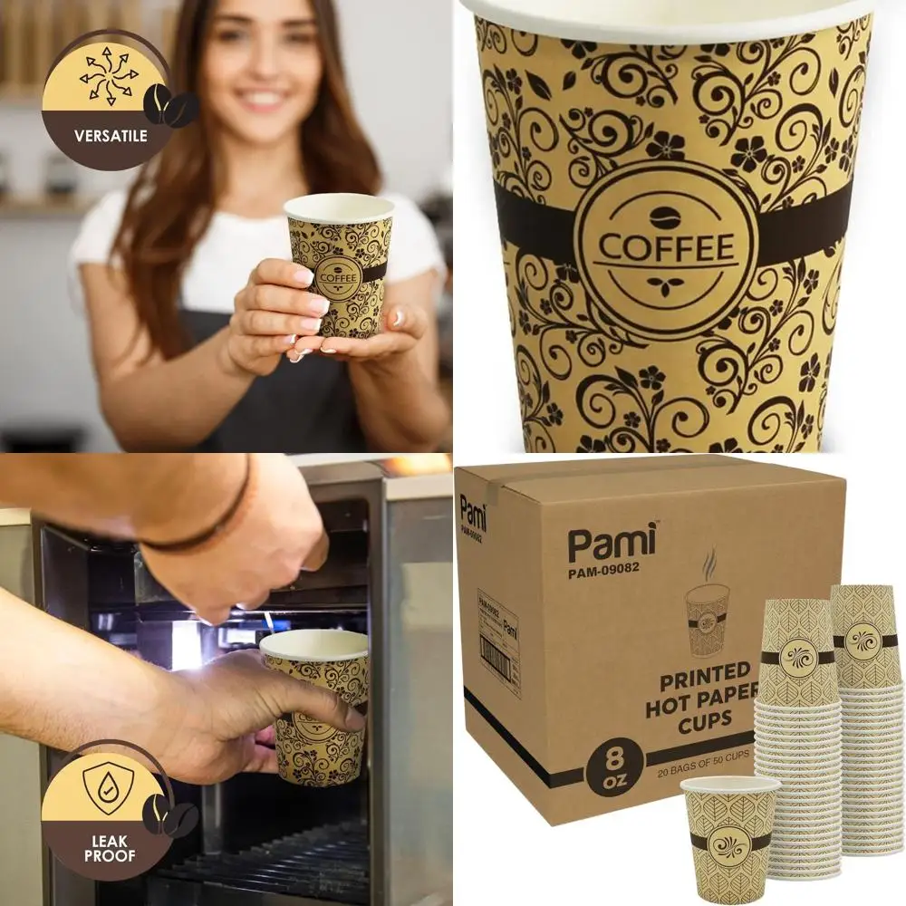 Reusable Paper Travel Mugs for Espresso, Hot Chocolate, Tea - 8oz To-Go Hot Drink Cups (1000)
Reusable Paper Travel Mugs for Espresso, Hot Chocolate, Tea - 8oz To-Go Hot Drink Cups (1000)