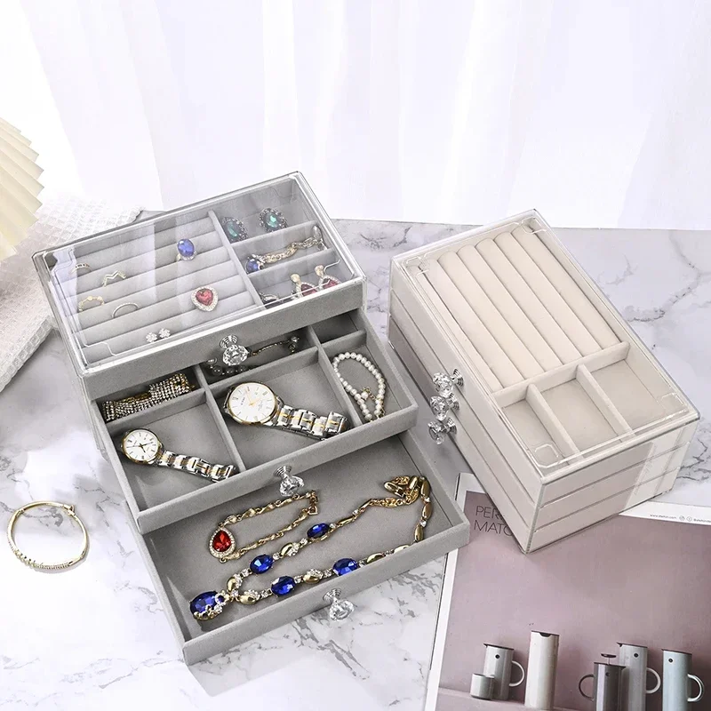 2025 Acrylic Jewelry Box Jewelry Trinket Box 3 Layer Drawer Jewelry Storage Box Flannelette Ring Tray jewelry display
2025 Acrylic Jewelry Box Jewelry Trinket Box 3 Layer Drawer Jewelry Storage Box Flannelette Ring Tray jewelry display