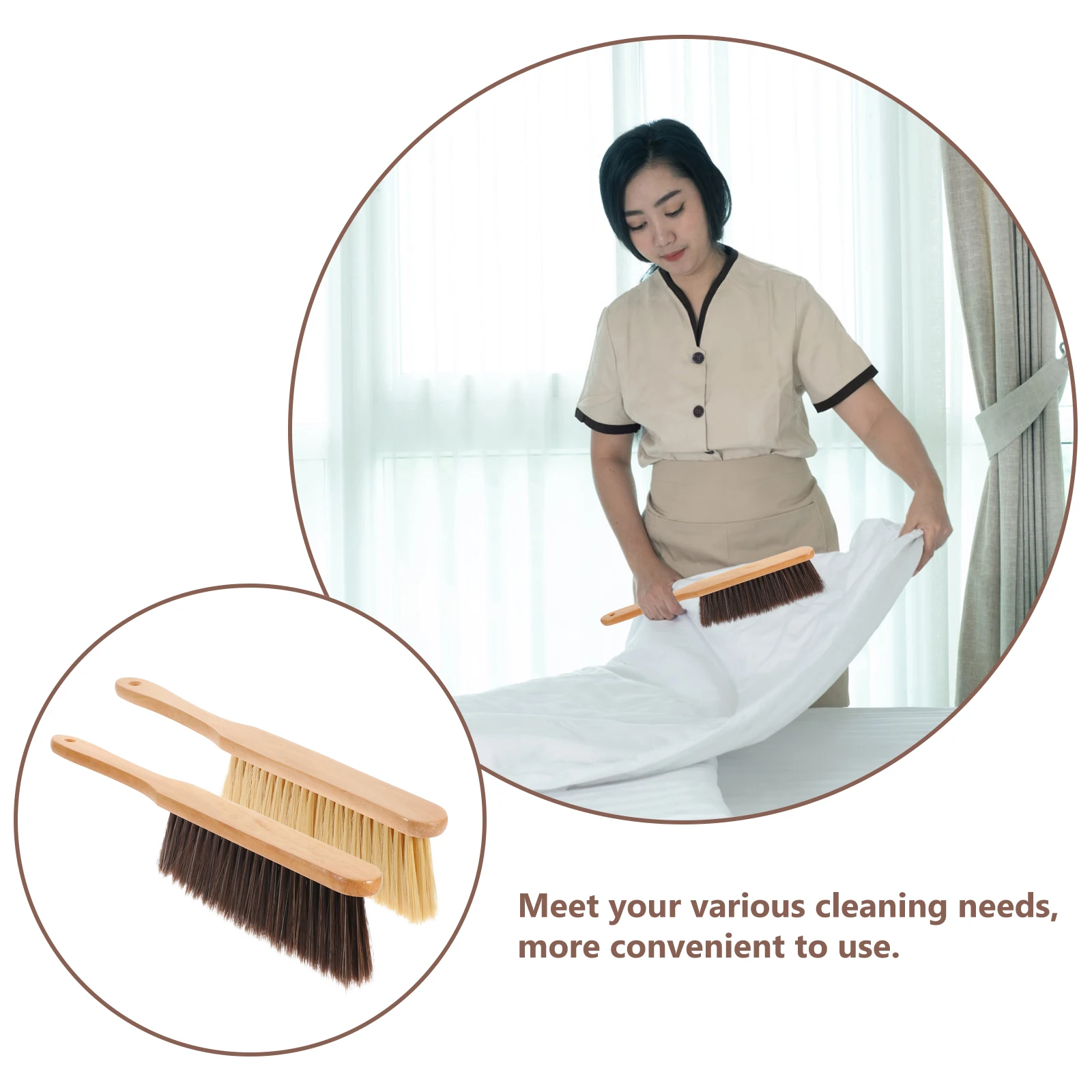2pcs Bed Cleaning Brush Household Soft Wood Hand Broom Dust Remover Multi Functional Practical Long Term Use
2pcs Bed Cleaning Brush Household Soft Wood Hand Broom Dust Remover Multi Functional Practical Long Term Use