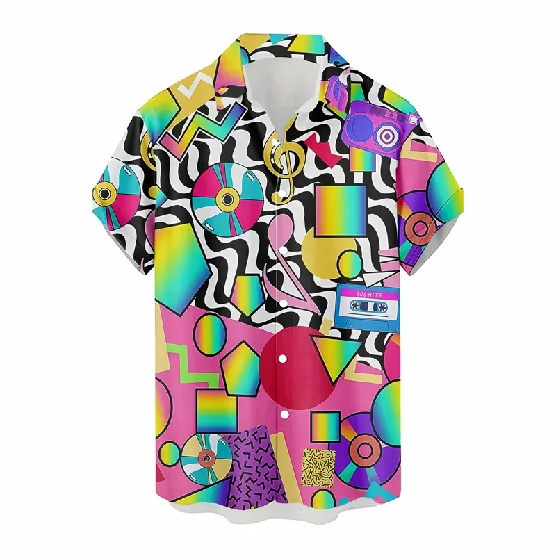 80s 90s Pattern Print 3d Shirt Summer Hawaii Men's Shirt Casual Short Sleeve Tops Male Oversize Clothing Beach Shirts Y2k Tees
80s 90s Pattern Print 3d Shirt Summer Hawaii Men's Shirt Casual Short Sleeve Tops Male Oversize Clothing Beach Shirts Y2k Tees