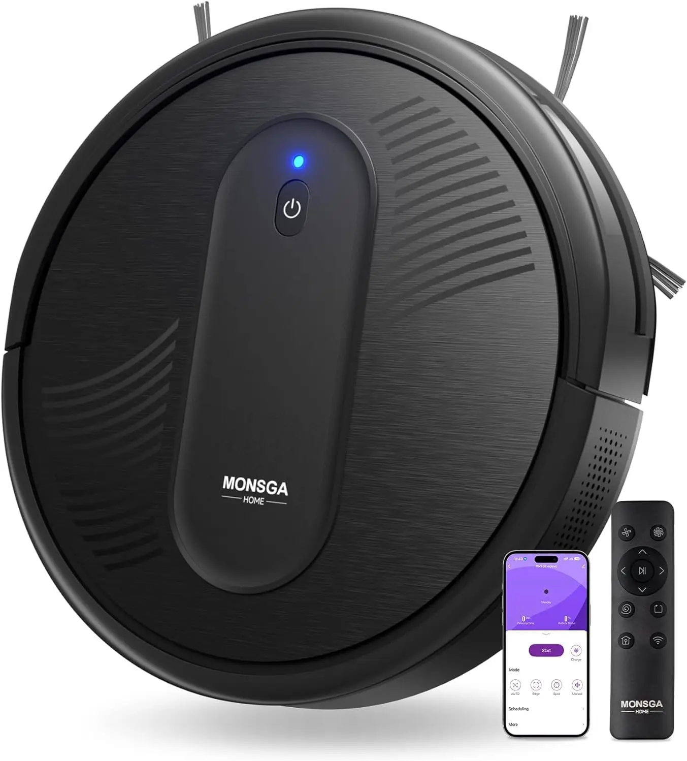 4000Pa Robot Vacuum Cleaner, 3.2" Slim, 140Min Runtime, for Hard Floor/Carpet/Pet Hair, Remote/App/Voice Control
4000Pa Robot Vacuum Cleaner, 3.2" Slim, 140Min Runtime, for Hard Floor/Carpet/Pet Hair, Remote/App/Voice Control