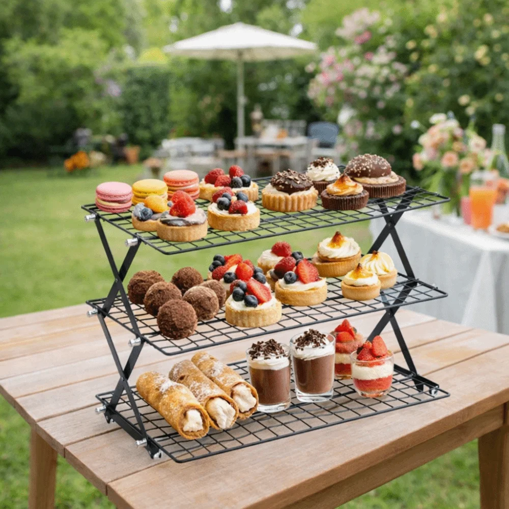 Portable Multi Layer Collapsible Cooling Rack Adjustable Non-stick Bread Cooling Rack Mesh Folding Camping Rack Barbecue
Portable Multi Layer Collapsible Cooling Rack Adjustable Non-stick Bread Cooling Rack Mesh Folding Camping Rack Barbecue