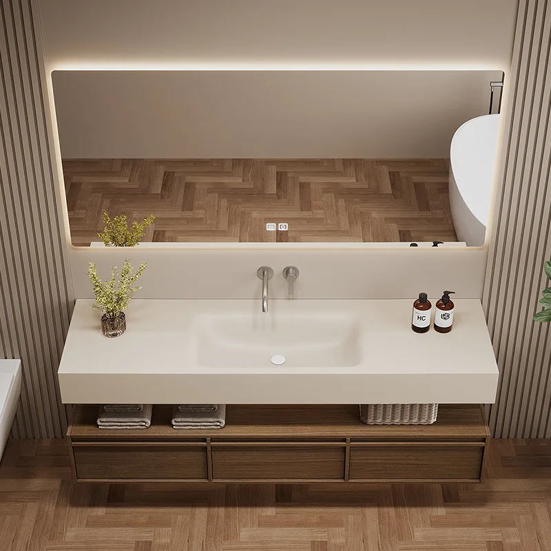 Bathroom Cabinet Rock Slab Seamless Integrated Basin Combination Antique Bathroom Hand Wash Washbasin Bathroom Furniture Sets
Bathroom Cabinet Rock Slab Seamless Integrated Basin Combination Antique Bathroom Hand Wash Washbasin Bathroom Furniture Sets