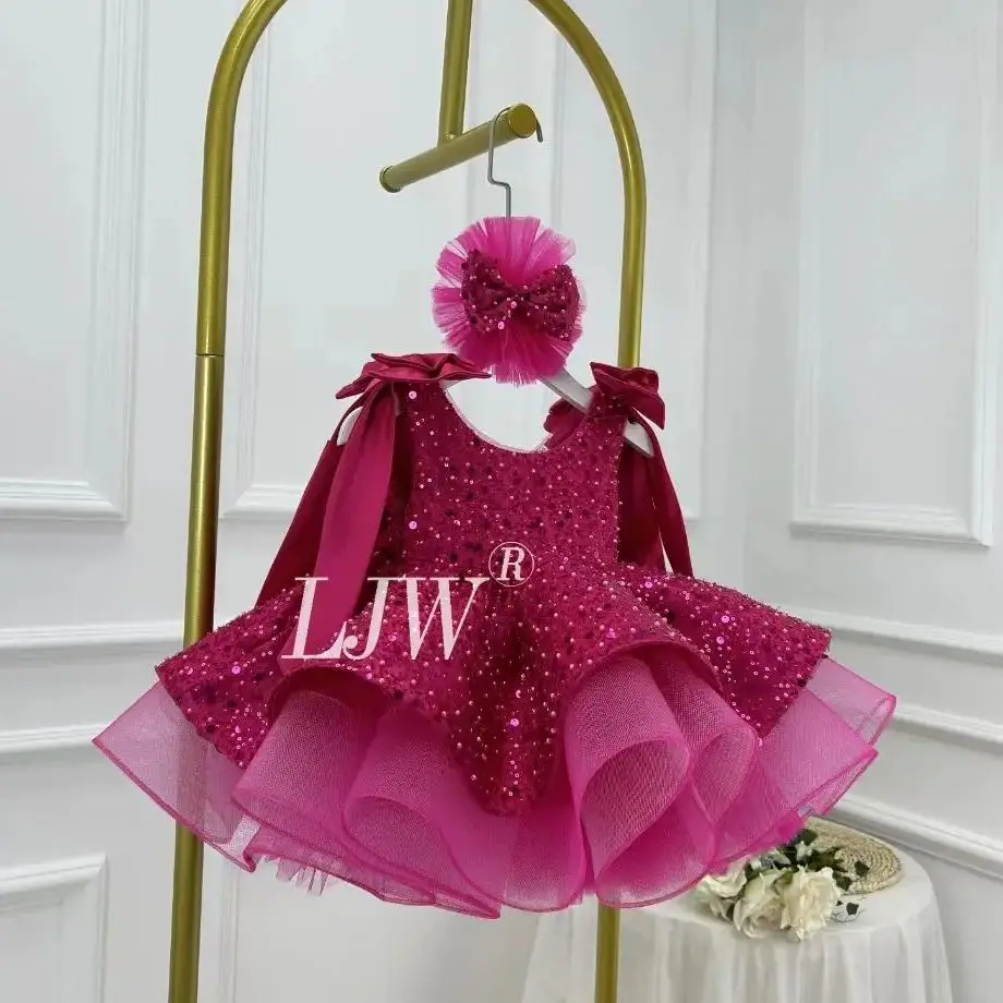 Beaded bow puff skirt Children Baptism Outfit Gorgeous Girls' Christmas Performance Princess Dress 2-8 year old flower girl w
Beaded bow puff skirt Children Baptism Outfit Gorgeous Girls' Christmas Performance Princess Dress 2-8 year old flower girl w