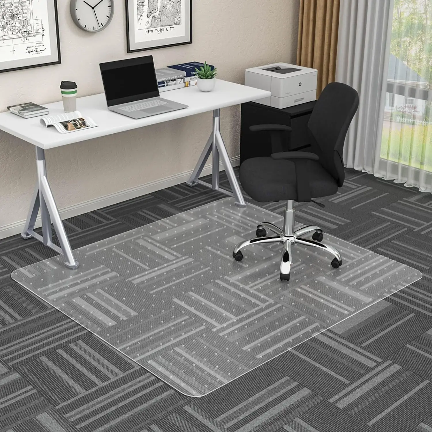 Office Chair Mat For Low Pile Carpet, 53"" X 45"" Transparent Desk Chair Mat For Carpeted Floors, Easy Glide Floor Protector
Office Chair Mat For Low Pile Carpet, 53"" X 45"" Transparent Desk Chair Mat For Carpeted Floors, Easy Glide Floor Protector