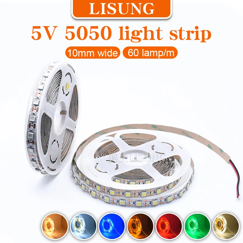 Водонепроницаемая светодиодная лента RGB, 5 В, 5050, 5 м, лампа для подсветки телевизора
Водонепроницаемая светодиодная лента RGB, 5 В, 5050, 5 м, лампа для подсветки телевизора
