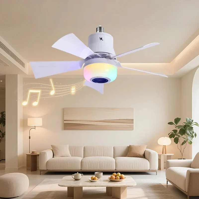 Bluetooth Music Light E27 Screw Top Suction Music Fan Light for Home Use Silent and Detachable Fan Blade Bluetooth Speaker
Bluetooth Music Light E27 Screw Top Suction Music Fan Light for Home Use Silent and Detachable Fan Blade Bluetooth Speaker